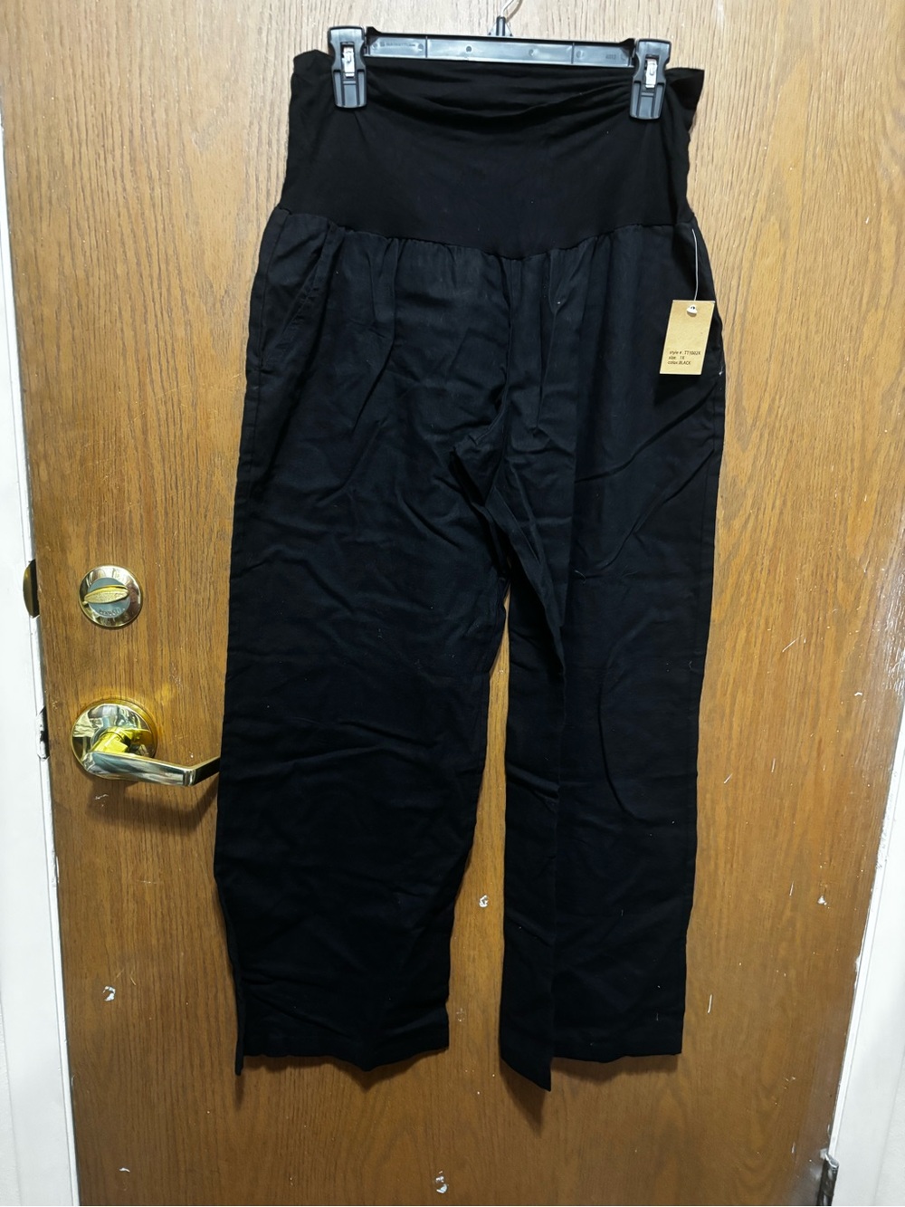Black High-Waist Maternity/Comfort Pants